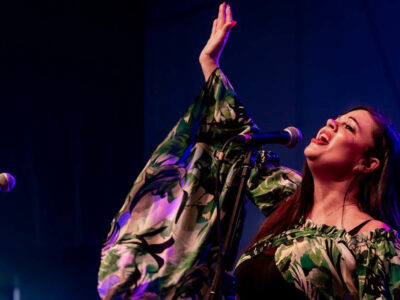 Kimberly Dill of Sister Lucille sings