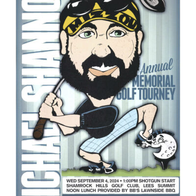 Mike Shannon Musician’s Fund Golf Tournament Benefit poster 2024