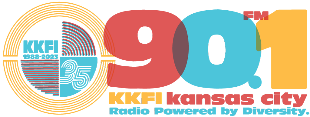 logo for KKFI 90.1fm Kansas City's Community radio station