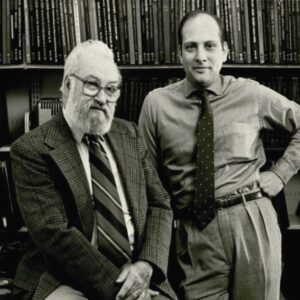 Gaylord Marr and Chuck Haddix at the Marr Sound Archives Library. Photo courtesy Marr Sound Archives