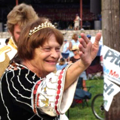 Diane "Mama" Ray when she was crowned Queen of the KCK Street Blues Festival