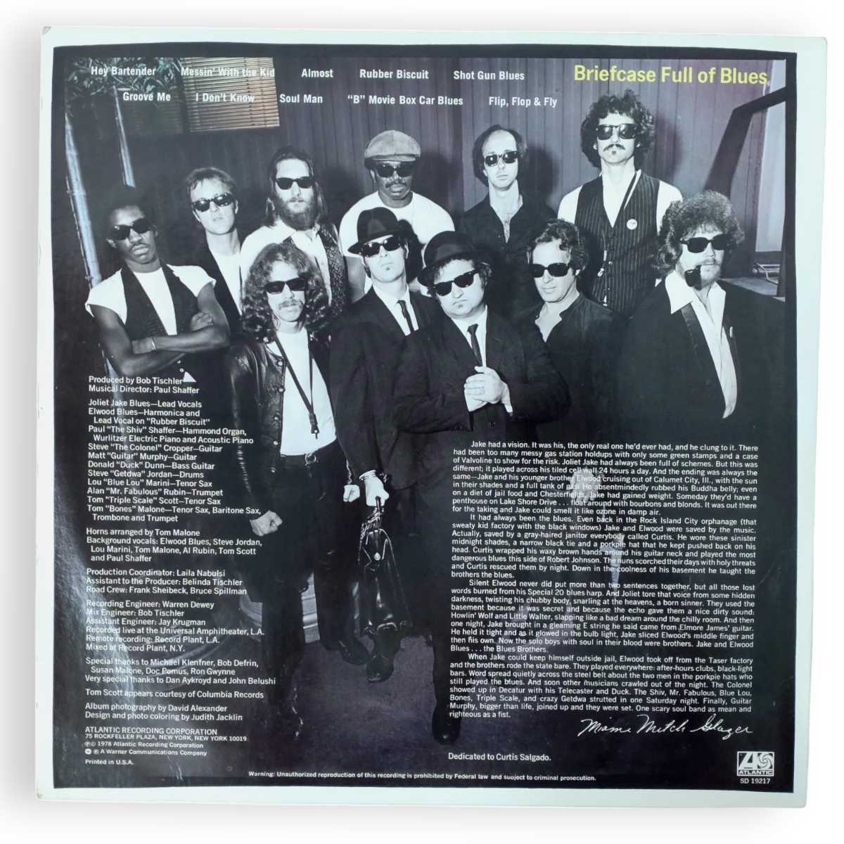 Briefcase Full of Blues back cover