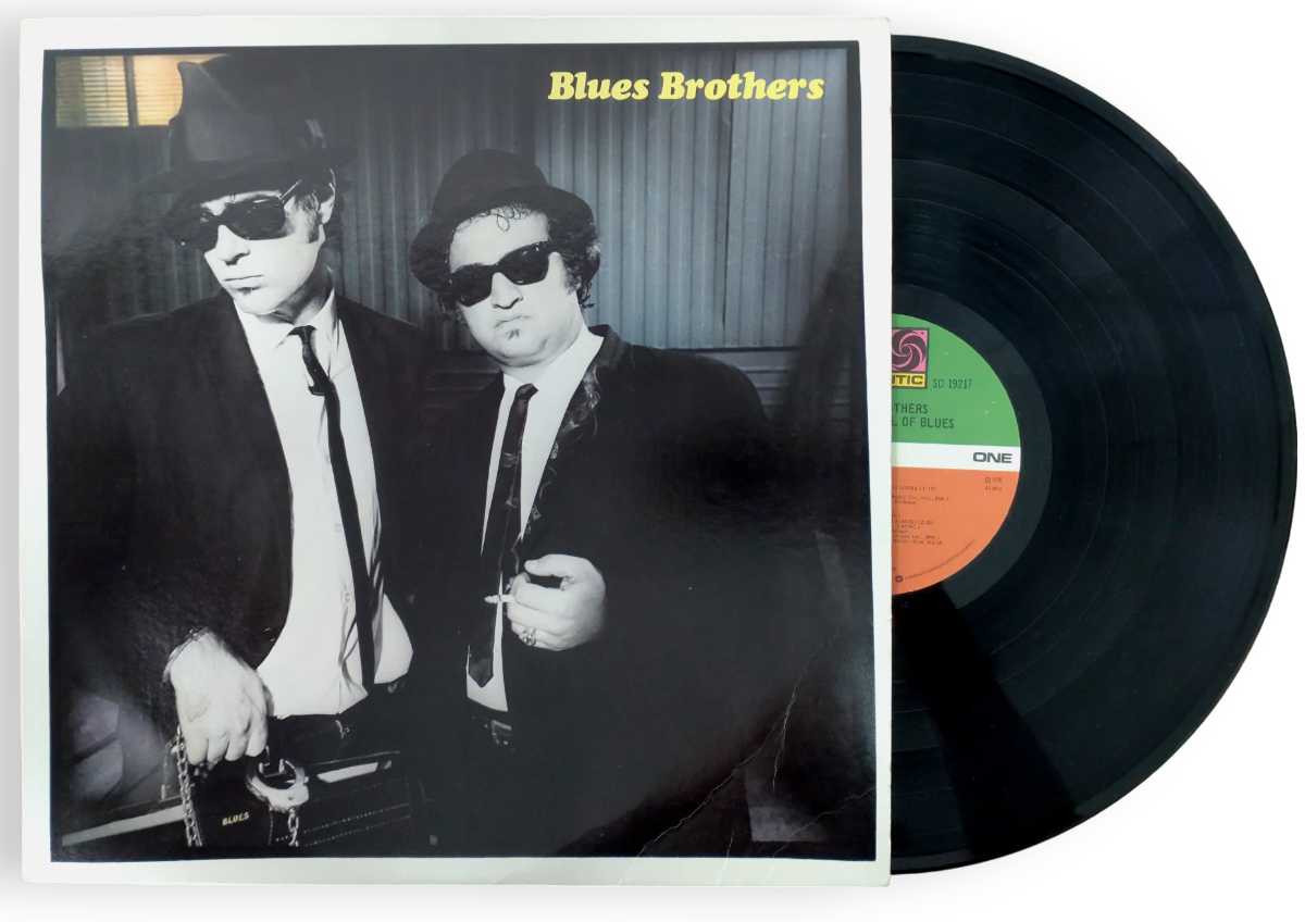 Briefcase Full of Blues front cover showing vinyl disc