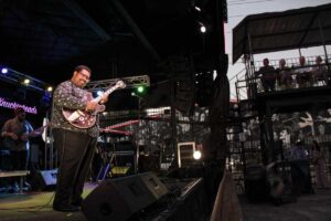 DK Harrell at Blues in the Bottoms 3, October 4, 2025, at Knuckleheads Kansas City. DK Harrell entertains the crowd.
