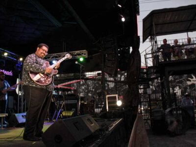 DK Harrell at Blues in the Bottoms 3, October 4, 2025, at Knuckleheads Kansas City. DK Harrell entertains the crowd.
